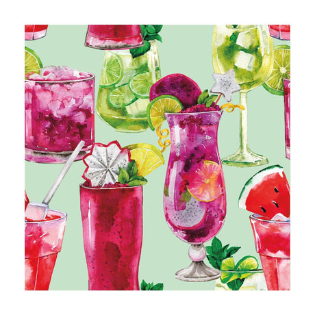 Duni servietter farverige cheers 3-lags tissue 24x24cm