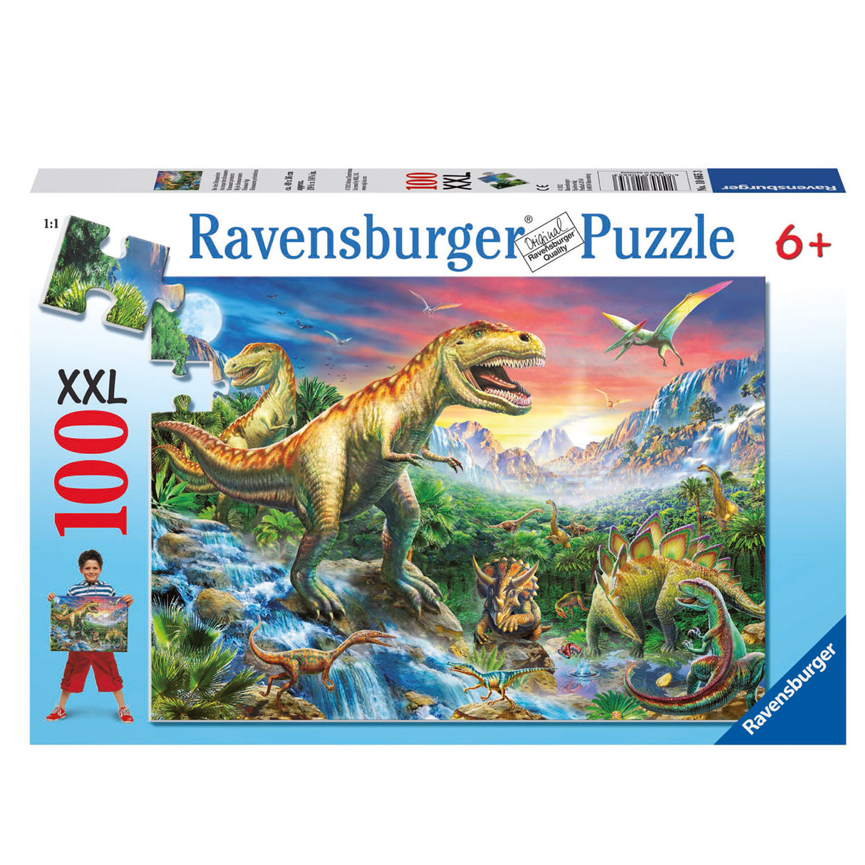 Ravensburger puslespil med dinosaurerne - puslespil - 100 brikker