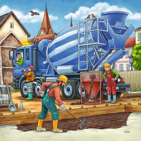 Ravensburger puslespil store byggekøretøjer - 3x49 brikker - børnepuslespil