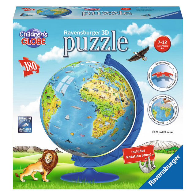 Ravensburger xxl børneklode (engelsk) - 3D puslespil - 180 brikker