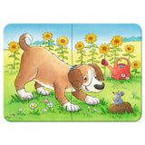 Ravensburger søde kæledyr - mine første puslespil -2+4+6+8 brikker - børnepuslespil