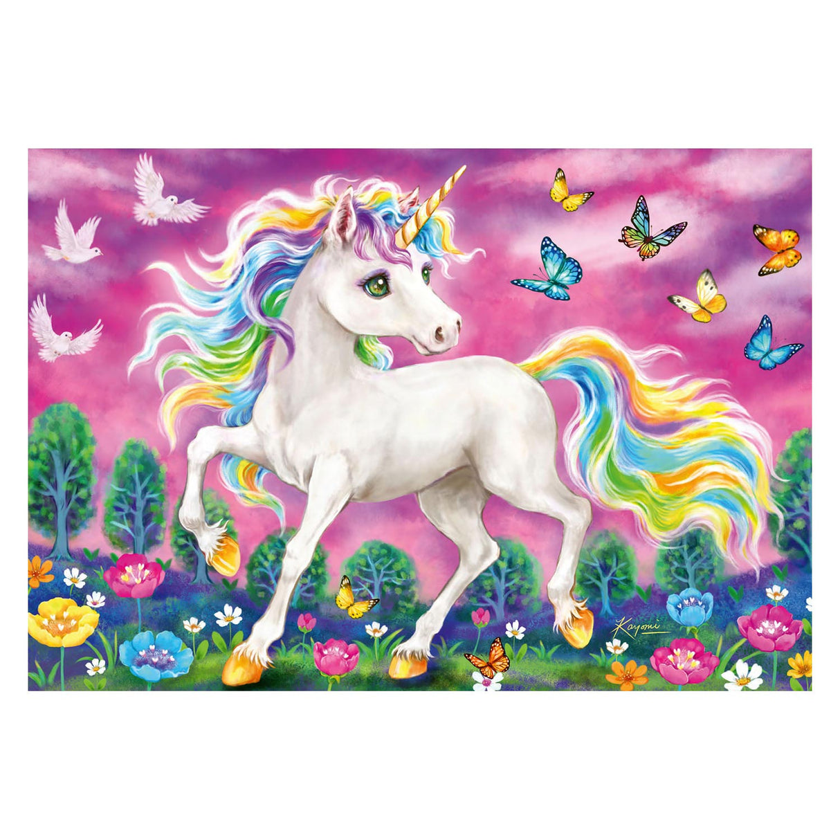 Ravensburger puslespil enhjørning og pegasus - puslespil - 2x24 brikker