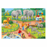 Ravensburger puslespil en dag i zoologisk have - 2x24 brikker - børnepuslespil