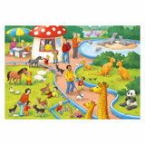 Ravensburger puslespil en dag i zoologisk have - 2x24 brikker - børnepuslespil