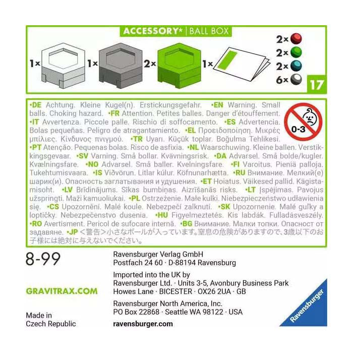 Ravensburger Gravitrax tilbehør kugleboks