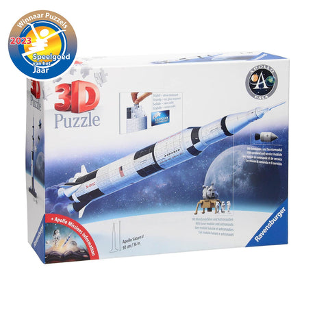 Ravensburger apollo saturn v raket - 3d puslespil - 440 brikker