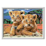 Ravensburger Creart Maleri på nummer - Kleine Leeuwenwelpjes