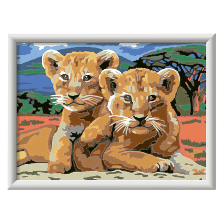 Ravensburger Creart Maleri på nummer - Kleine Leeuwenwelpjes