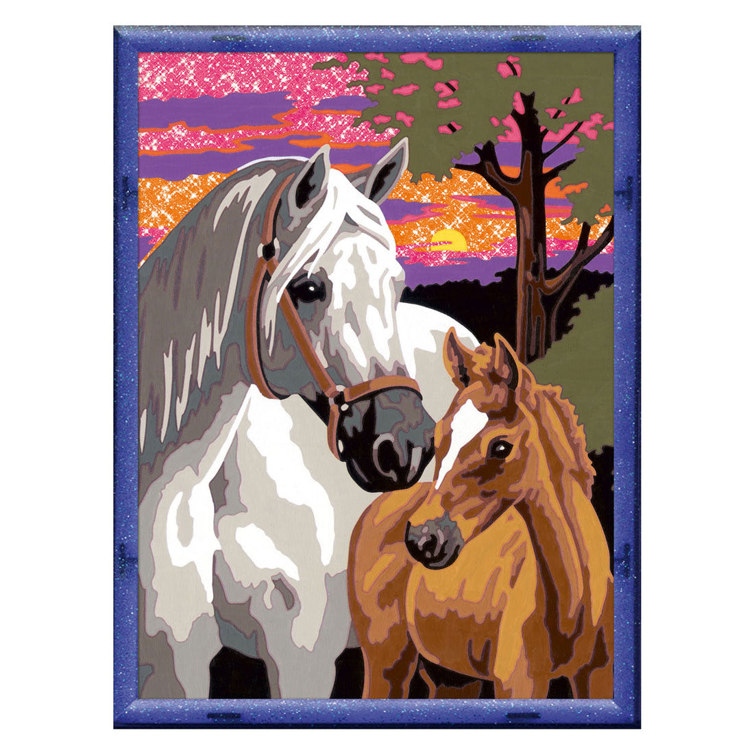 Ravensburger creart sunset horses - maling efter tal for børn