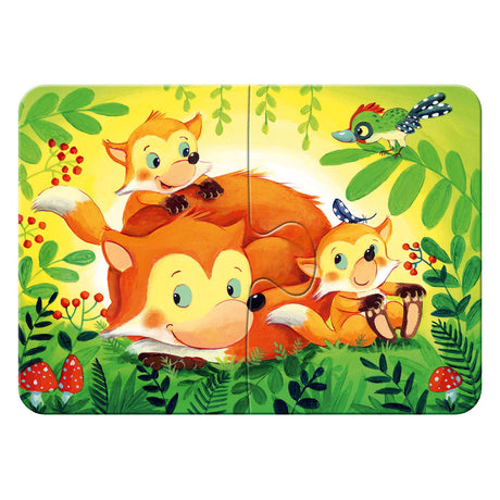 Ravensburger puslespil skovdyr - puslespil - 2, 4, 6, 8 brikker