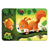 Ravensburger puslespil skovdyr - puslespil - 2, 4, 6, 8 brikker
