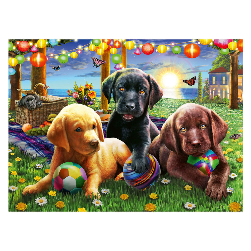 Ravensburger puslespil hundepicnic - puslespil - 100 brikker
