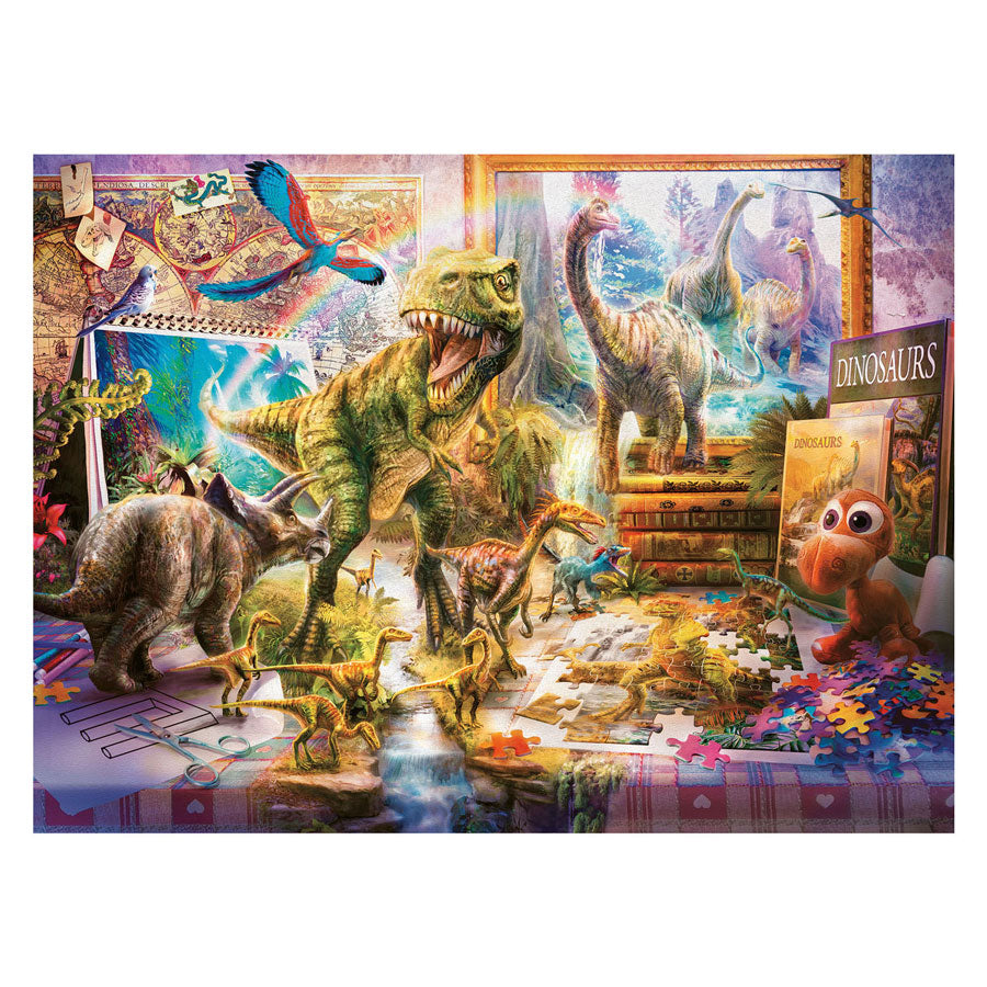 Ravensburger puslespil dino legetøj kommer til live - puslespil - 100 xl brikker