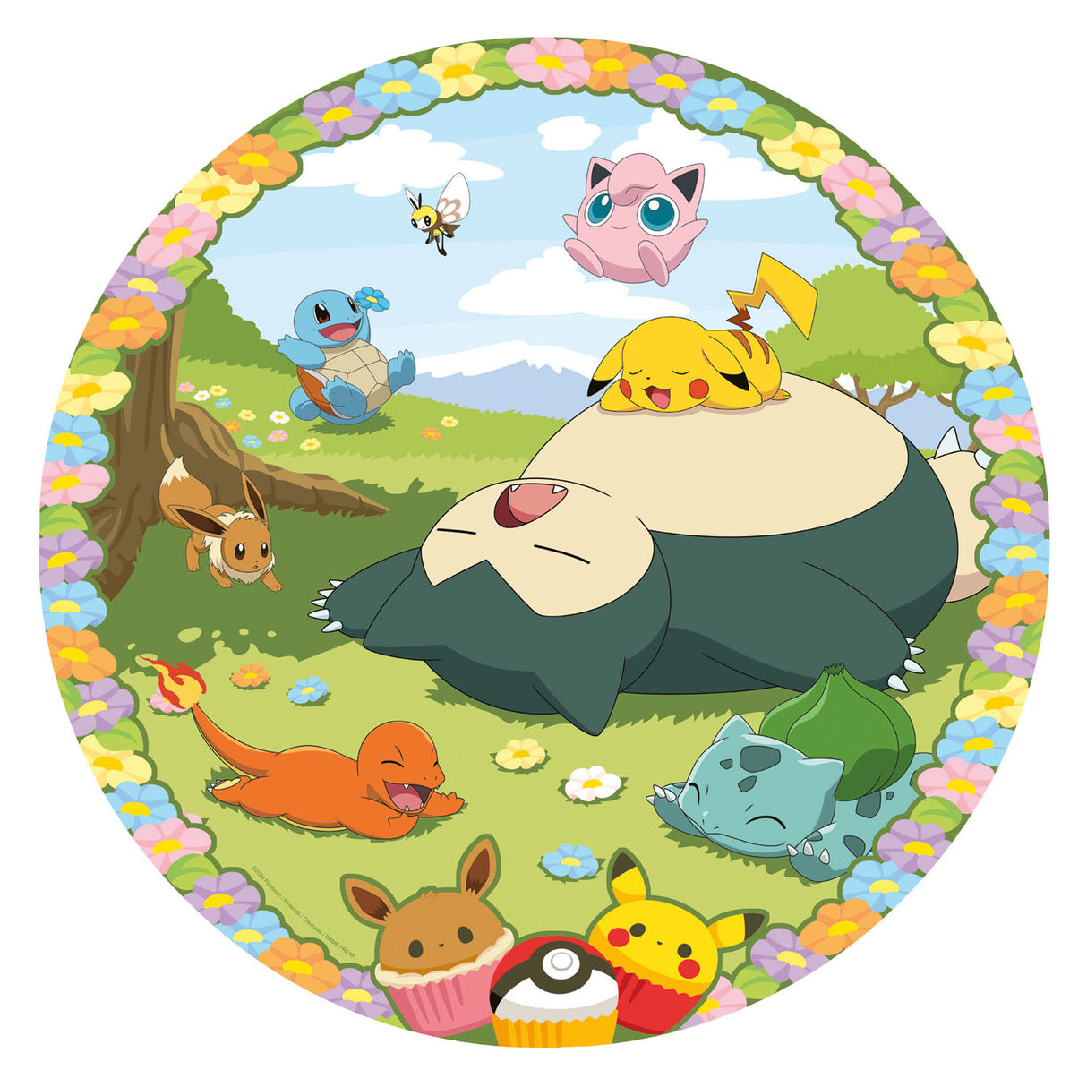 Ravensburger runde puslespil pokémon - runde puslespil - 500 brikker