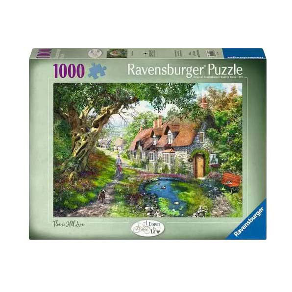 Ravensburger puslespil flower hill lane - puslespil - 1000 brikker