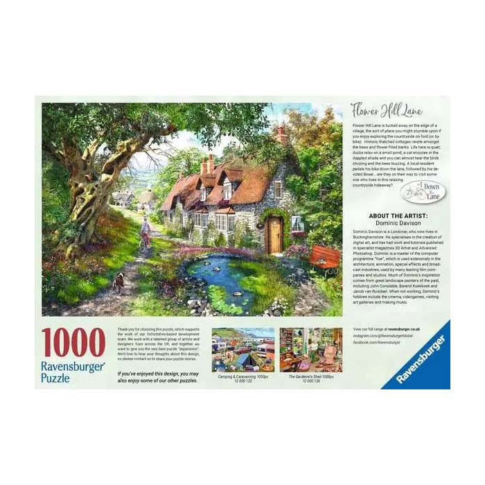 Ravensburger puslespil flower hill lane - puslespil - 1000 brikker