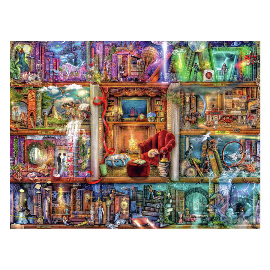 Ravensburger puslespil det store bibliotek - puslespil - 1500 brikker