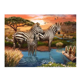 Ravensburger puslespil zebraer ved vandhullet, 500 brikker