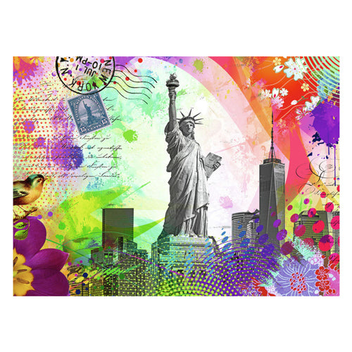 Ravensburger puslespil new york postkort - puslespil - 500 brikker