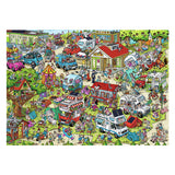 Ravensburger puslespil ferieresort 1 - camping tegneserie puslespil 1000 brikker.