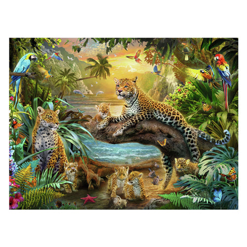 Ravensburger puslespil leoparder i junglen - puslespil - 1500 brikker