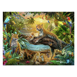 Ravensburger puslespil leoparder i junglen - puslespil - 1500 brikker