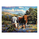 Ravensburger puslespil kærlige longhorns - puslespil - 500 brikker
