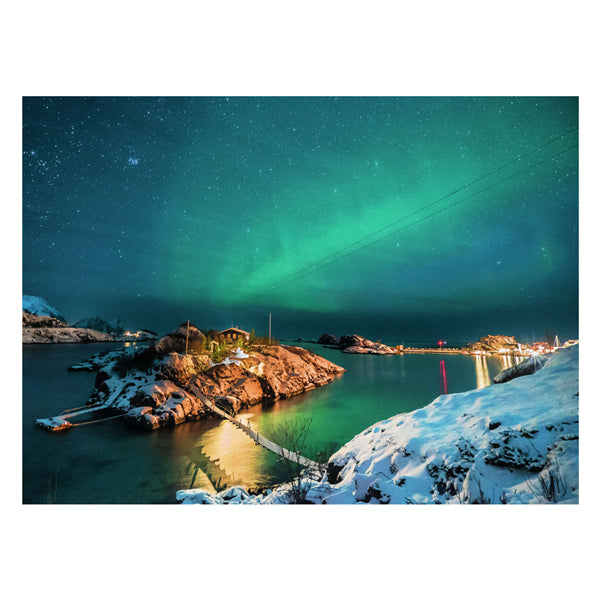 Ravensburger puslespil Northern Lights at Bergsfjord - puslespil - 500 brikker