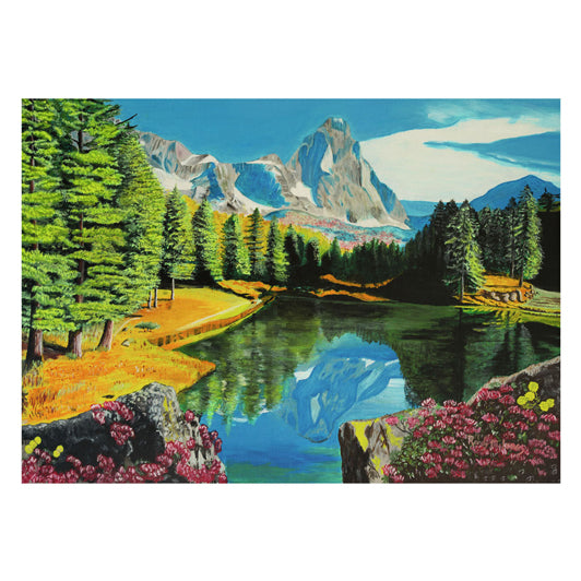 Ravensburger puslespil stenet bjerg refleksioner - puslespil - 300 brikker ekstra store