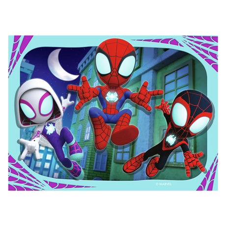 Ravensburger spidey og hans fantastiske venner 4in1box puslespil - 12+16+20+24 brikker - børnepuslespil