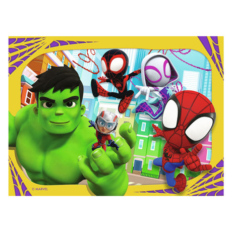 Ravensburger spidey og hans fantastiske venner 4in1box puslespil - 12+16+20+24 brikker - børnepuslespil
