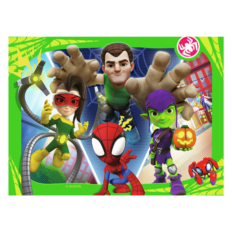 Ravensburger spidey og hans fantastiske venner 4in1box puslespil - 12+16+20+24 brikker - børnepuslespil