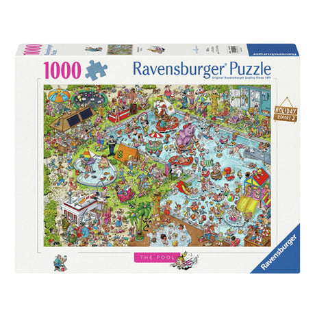 Ravensburger rays tegneserieserie ferieresort 3: poolen - puslespil - 1000 brikker