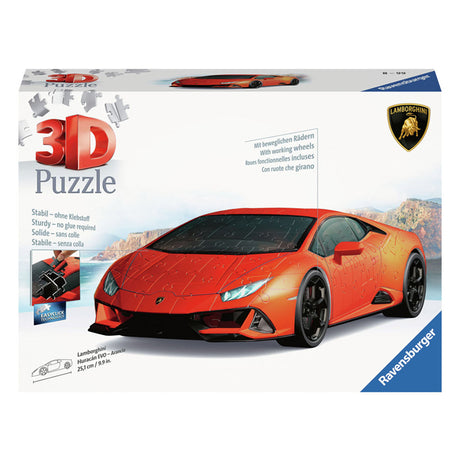 Ravensburger 3D -puslespil Lamborghini Huracan Evo Arancio, 108st.