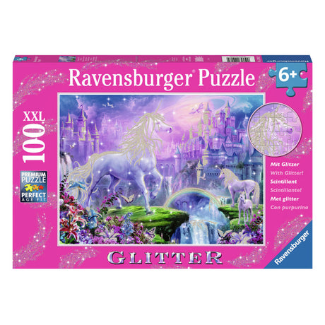 Ravensburger puslespil kongerige af enhjørninger (glitter) - puslespil - 100 brikker