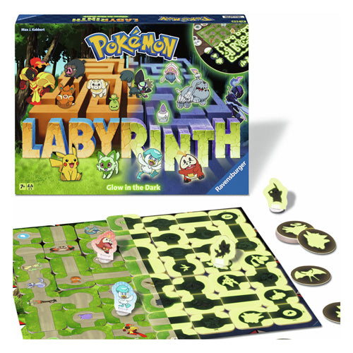 Ravensburger - pokã©mon labyrint glød i mørket - strategibrætspil