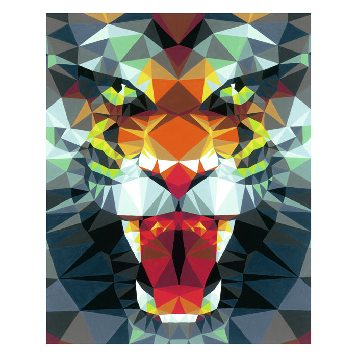 Ravensburger polygon tiger - maling efter tal for voksne