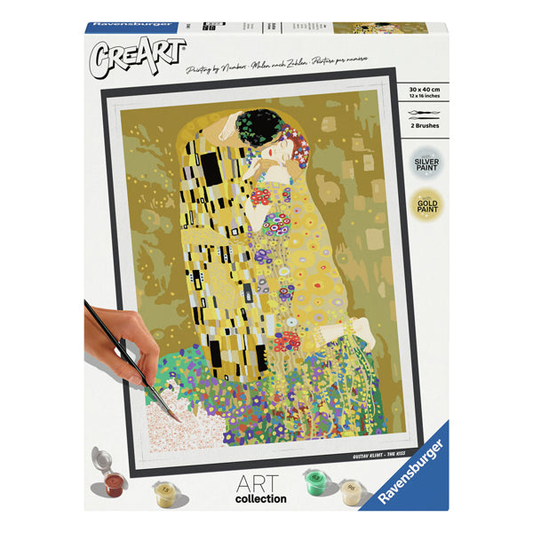 Ravensburger kysset (klimt) - mal efter tal for voksne