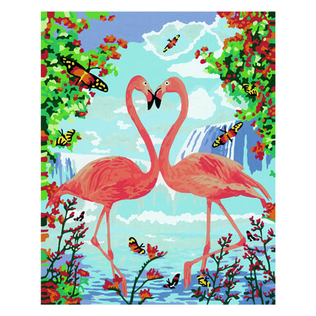 Ravensburger maleri efter nummer ravensburger creart maleri efter nummer - flamingo kærlighed