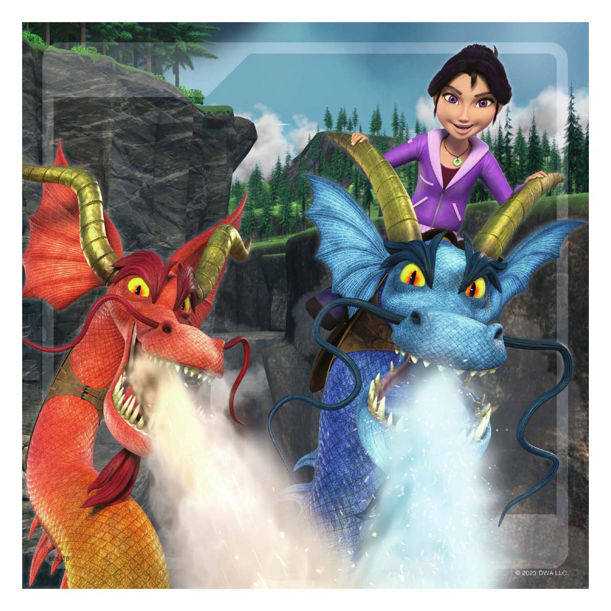 Ravensburger dragons the ni realms puslespil, 3x49 stk.