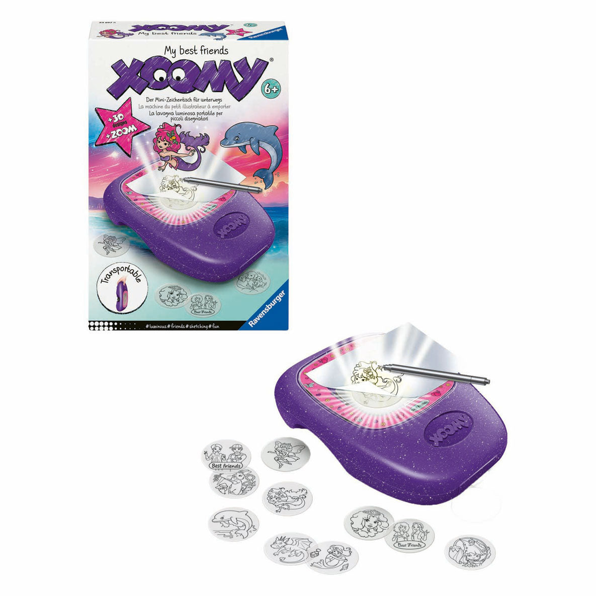 Ravensburger xoomy tegneprojektor midi compact mine bedste venner