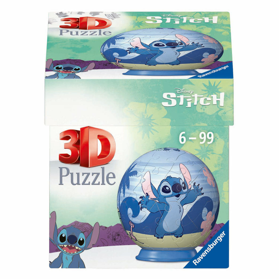 Ravensburger - puslespil-bold disney stitch - 3d puslespil - 55 brikker