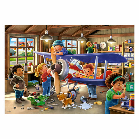 Ravensburger puslespil reparation af fly og tog 2x24 brikker