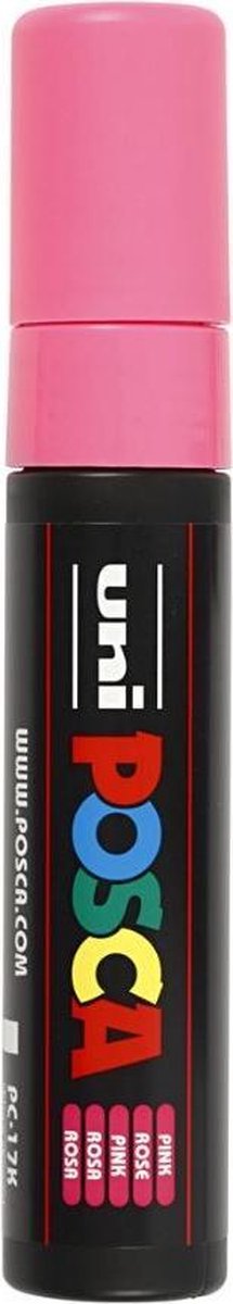 Uni-posca posca tusch, str. PC-17k, stregbredde 15 mm, ekstra bred, pink, 1 stk.