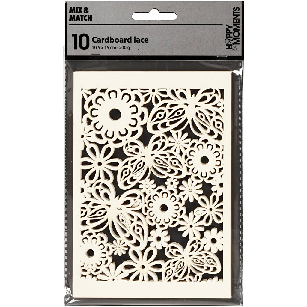 Creativ Company mønster karton off-white, 10 ..