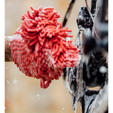 Vask handskemikrofiber rød