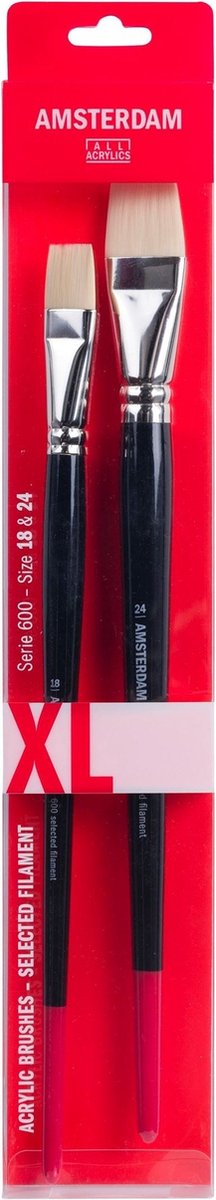 Amsterdam penselenset serie 600, xl (18-24) - synthetisch plat