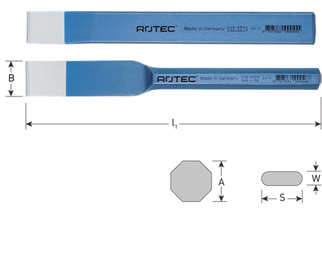 Rotec spaltemejsel flad 26x240mm