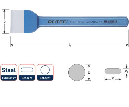Rotec ledmejsel flad 60x230mm