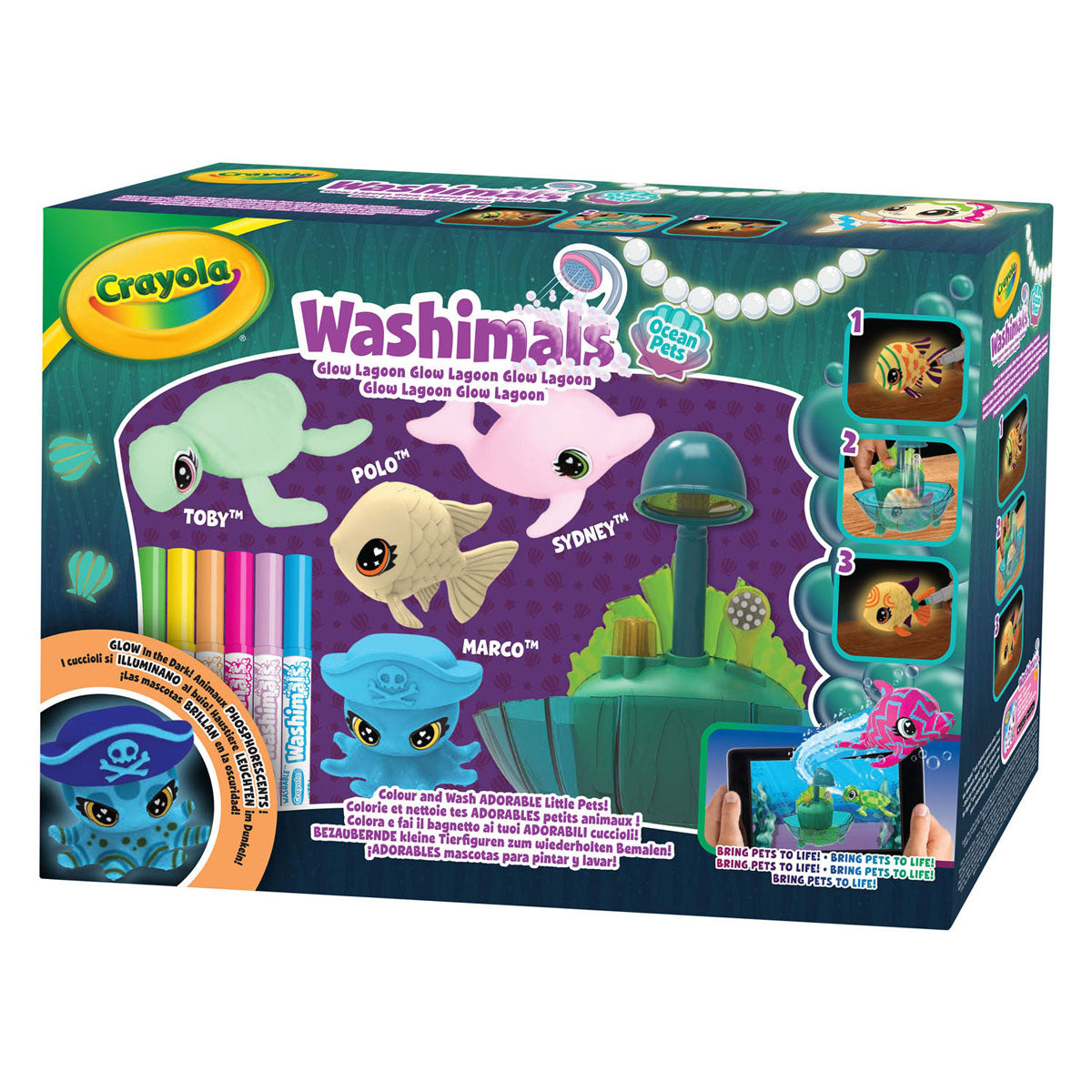 Goliath spil crayola washimals ocean glød lagune legesæt